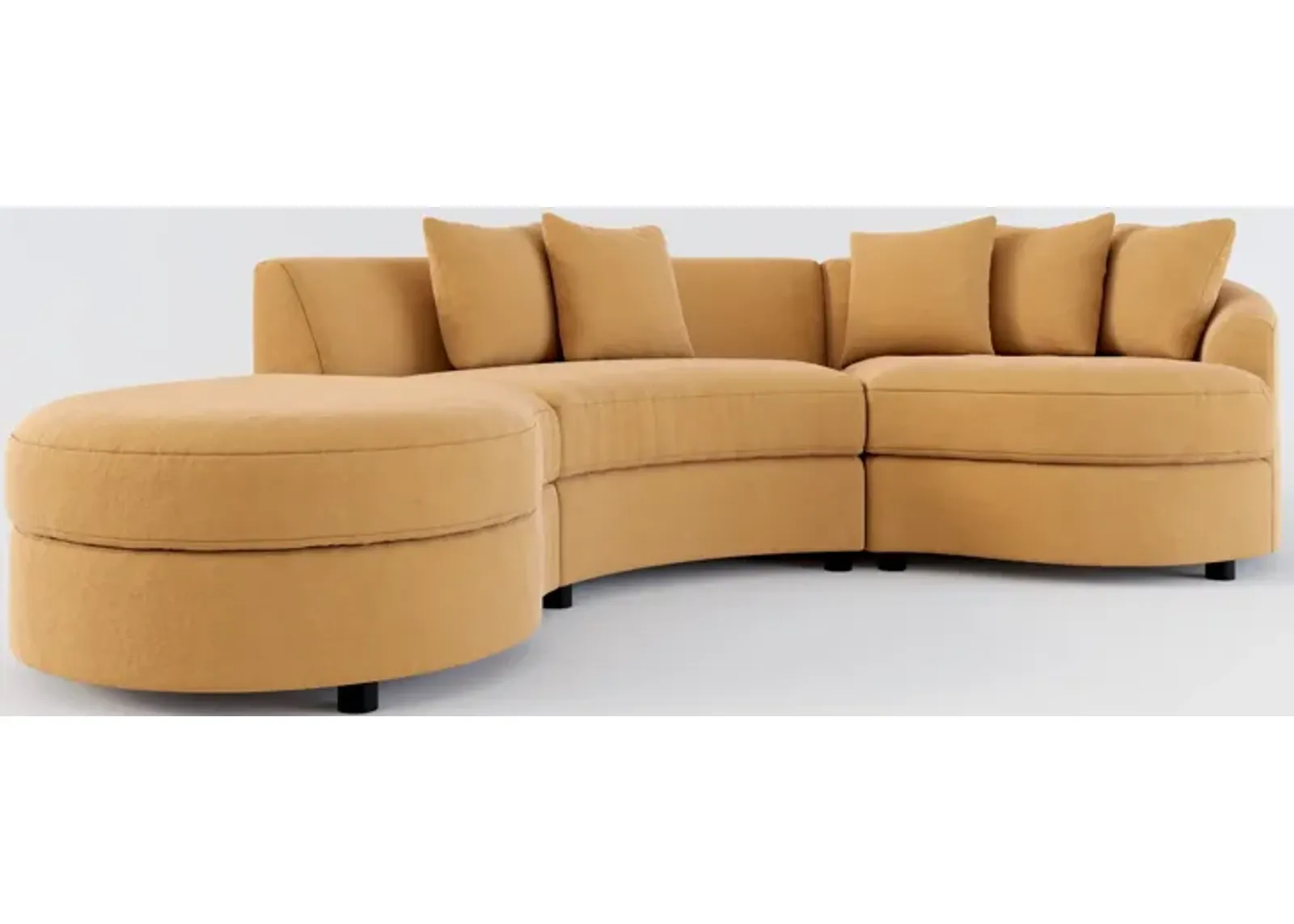 Allegra Foam Comfort 3-Piece Sectional with Left-Facing Chaise - Merrimac Topaz