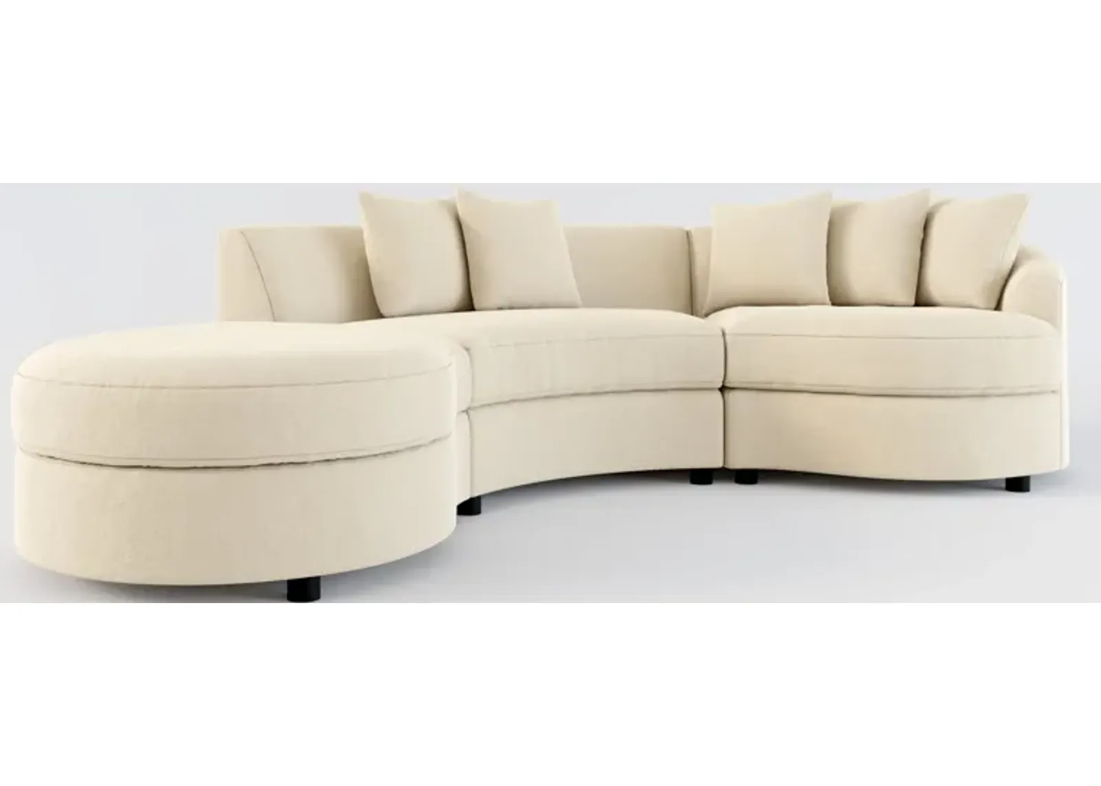 Allegra Foam Comfort 3-Piece Sectional with Left-Facing Chaise - Merrimac Ecru