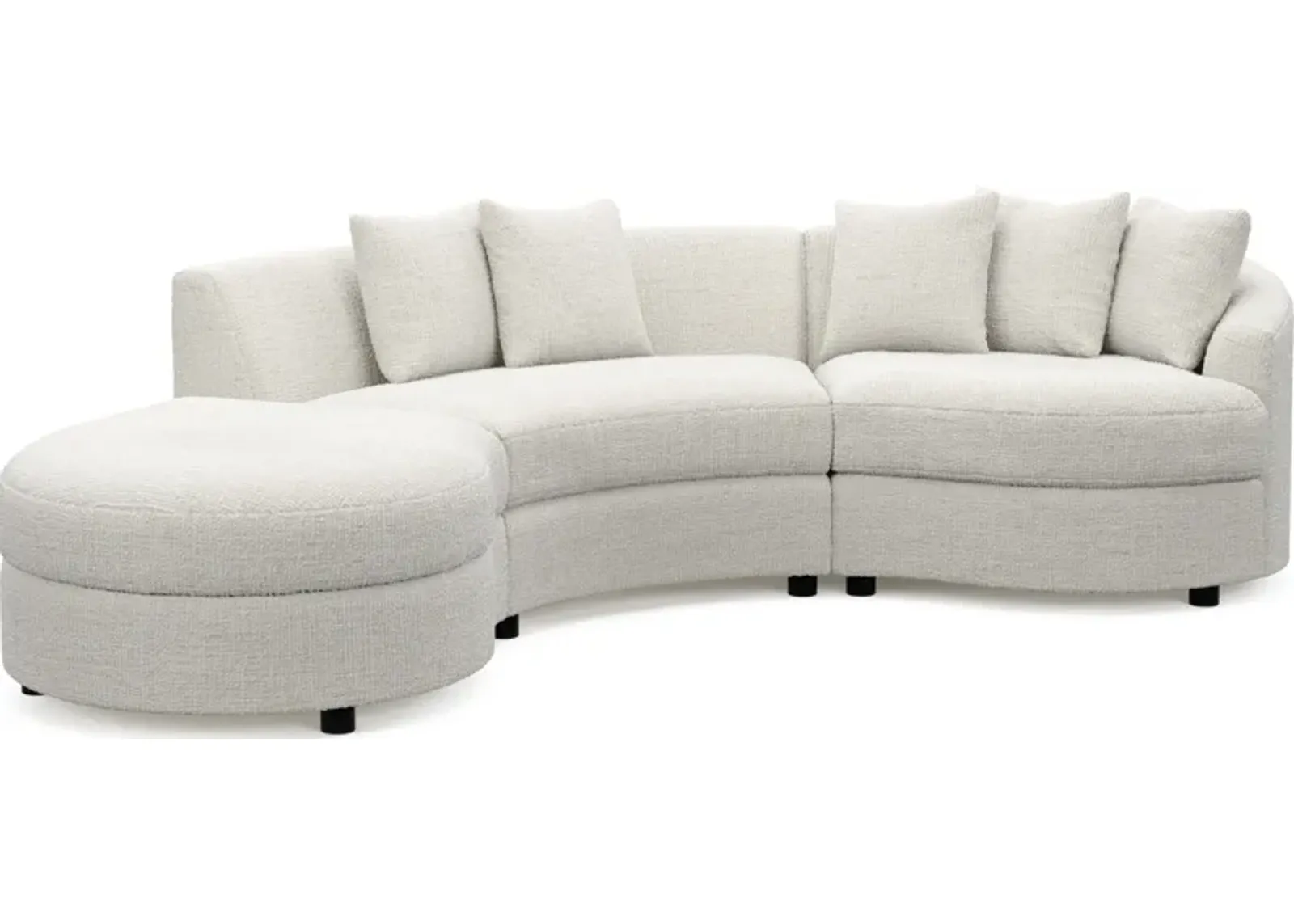 Allegra Foam Comfort 3-Piece Sectional with Left-Facing Chaise - Bantu Pearl