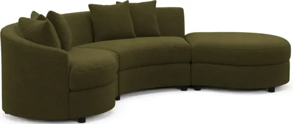 Allegra Foam Comfort Sectional - Midcentury Peat
