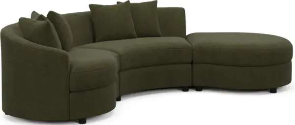 Allegra Foam Comfort Sectional - Marina Moss