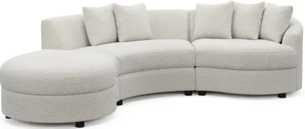 Allegra Foam Comfort Sectional - Texel Gray