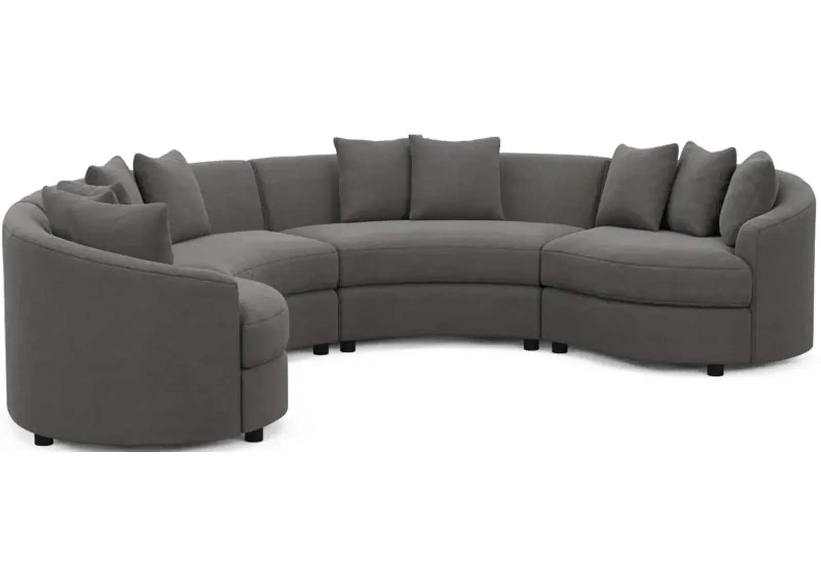 Allegra Foam Comfort 4-Piece Sectional - Merrimac Ash