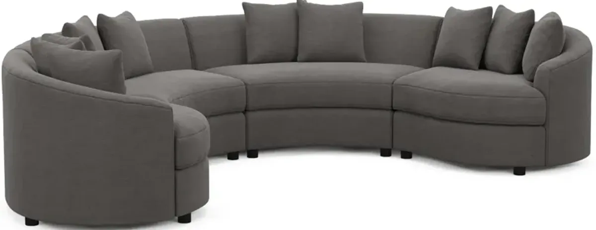 Allegra Foam Comfort 4-Piece Sectional - Merrimac Ash