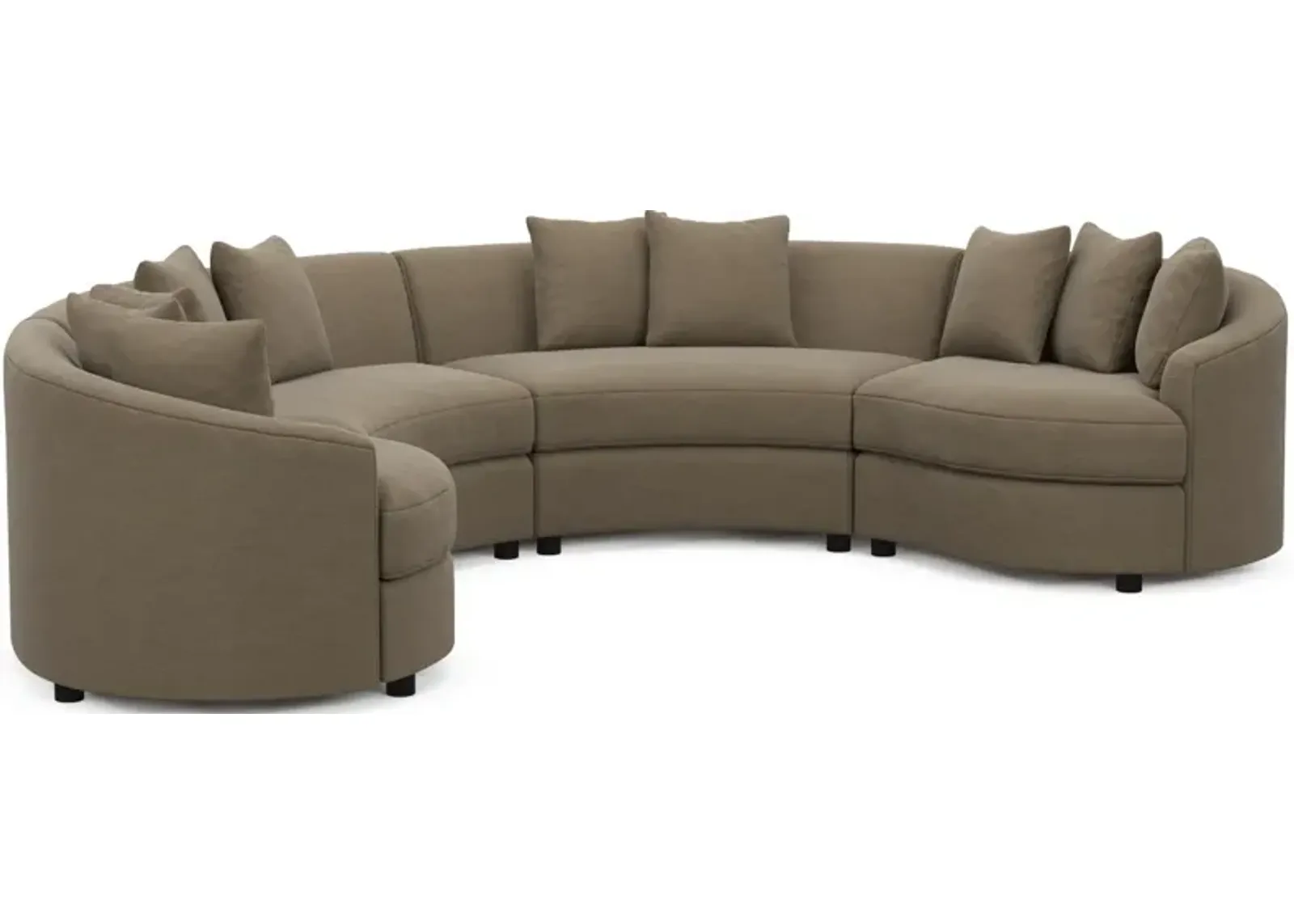 Allegra Foam Comfort 4-Piece Sectional - Merrimac Brownstone