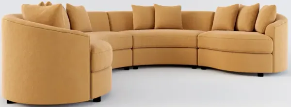 Allegra Foam Comfort 4-Piece Sectional - Merrimac Topaz