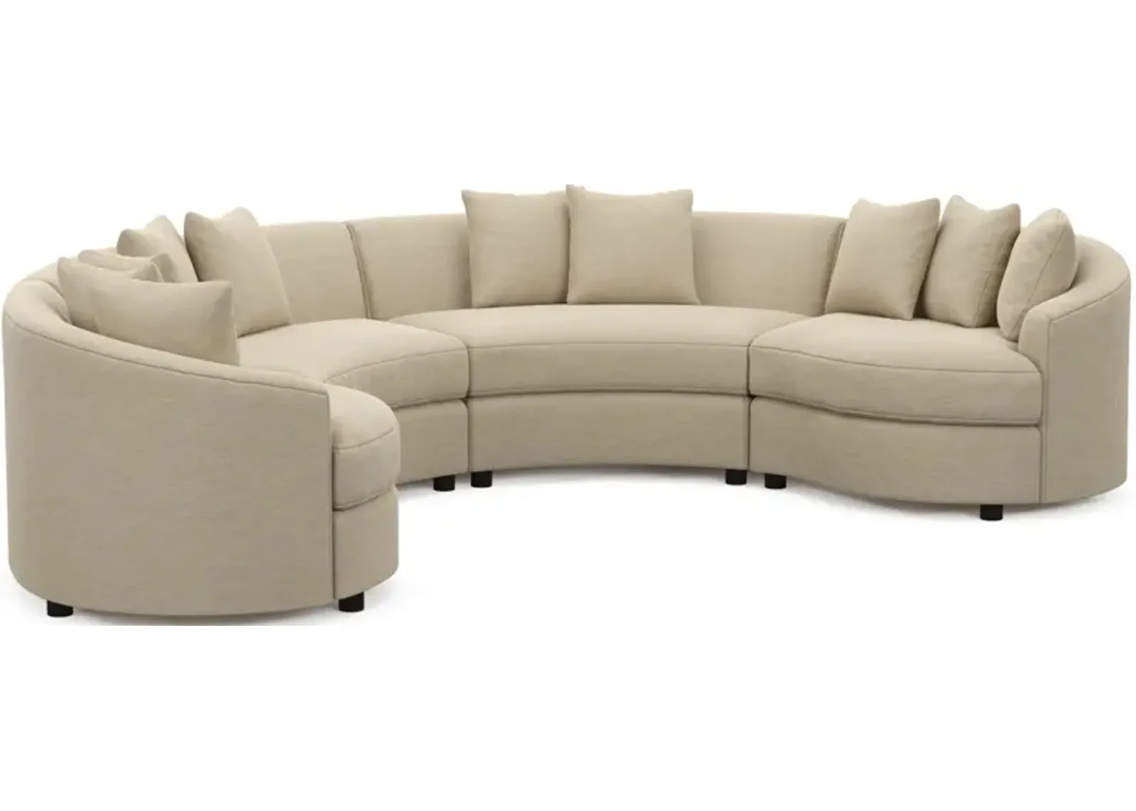 Allegra Foam Comfort 4-Piece Sectional - Merrimac Ecru