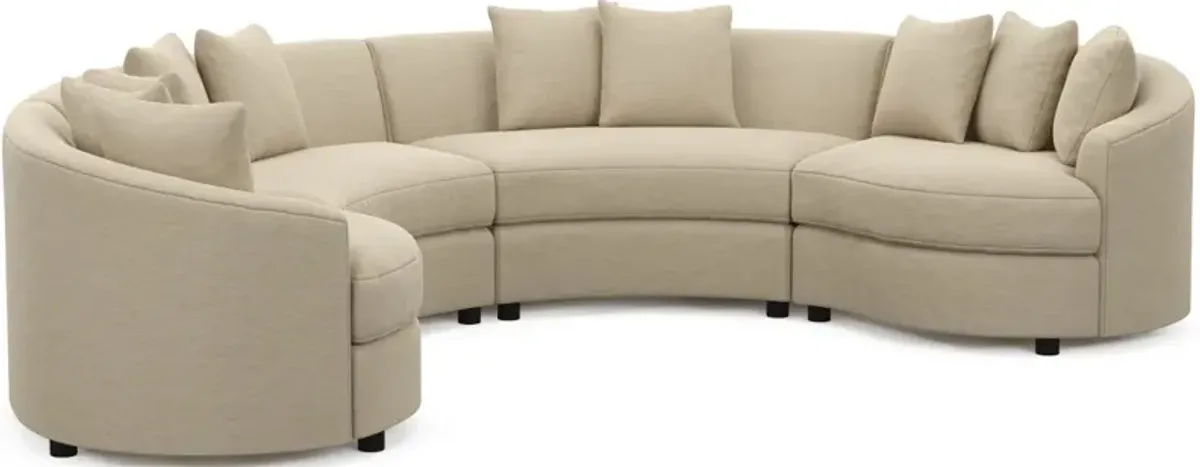 Allegra Foam Comfort 4-Piece Sectional - Merrimac Ecru