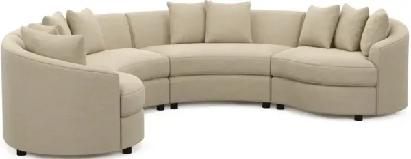 Allegra Foam Comfort 4-Piece Sectional - Merrimac Ecru