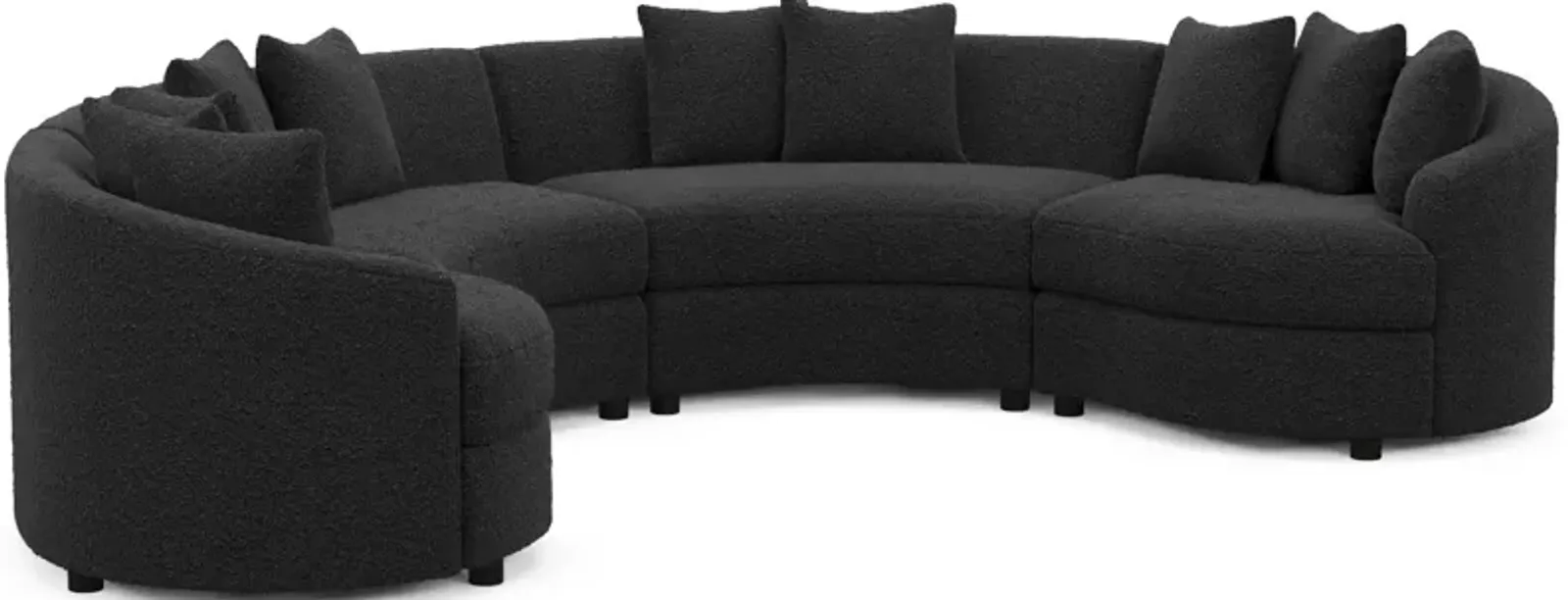 Allegra Foam Comfort 4-Piece Sectional - Bloke Obsidian