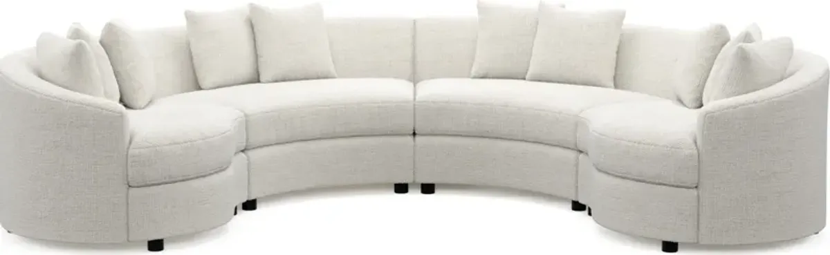 Allegra Foam Comfort 4-Piece Sectional - Bantu Pearl