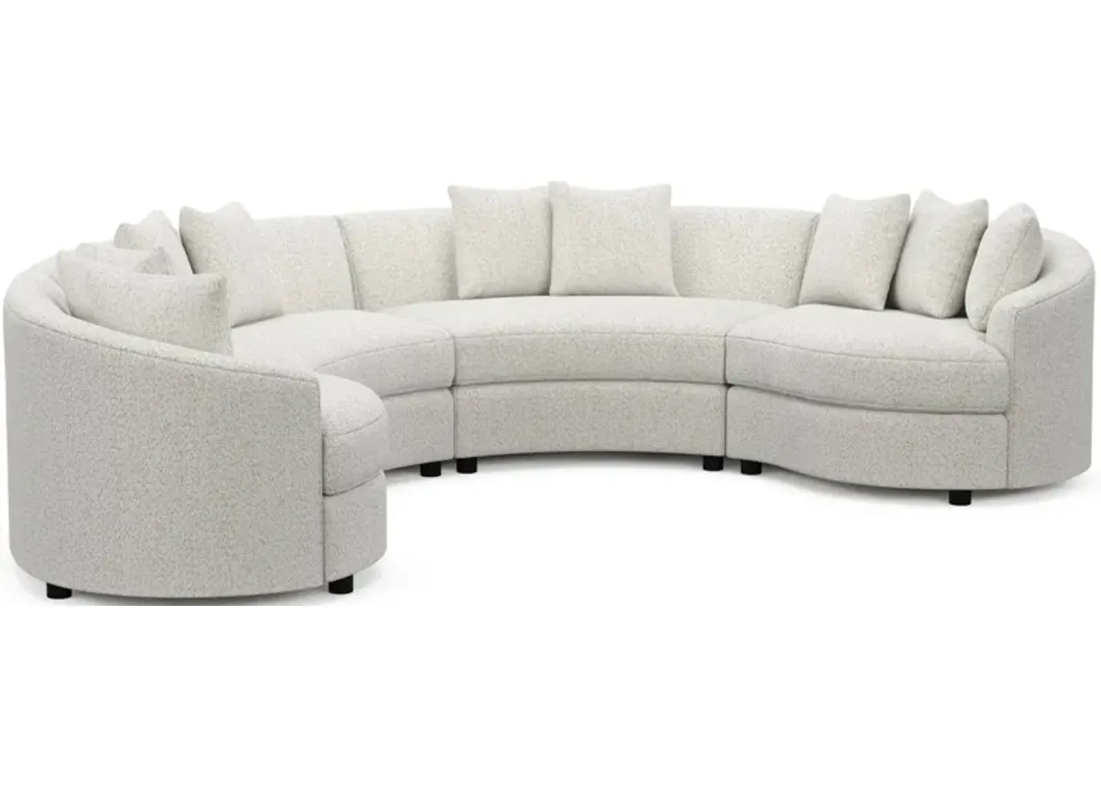 Allegra Foam Comfort 4-Piece Sectional - River Rock Ivory