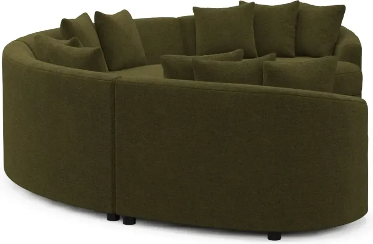 Allegra Foam Comfort Sectional - Midcentury Peat