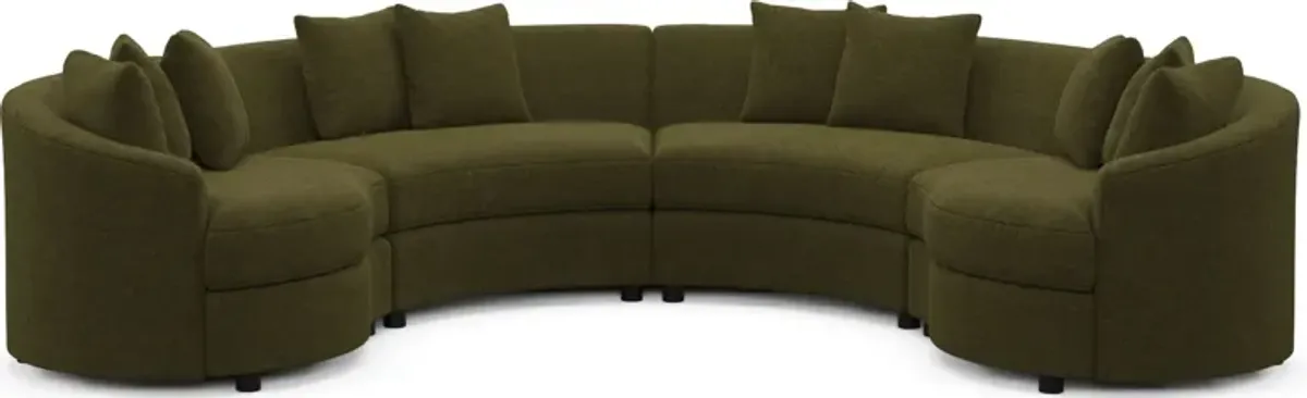 Allegra Foam Comfort Sectional - Midcentury Peat