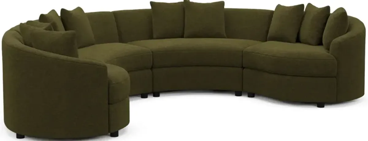 Allegra Foam Comfort Sectional - Midcentury Peat