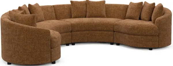 Allegra Foam Comfort Sectional - Sundar Spice