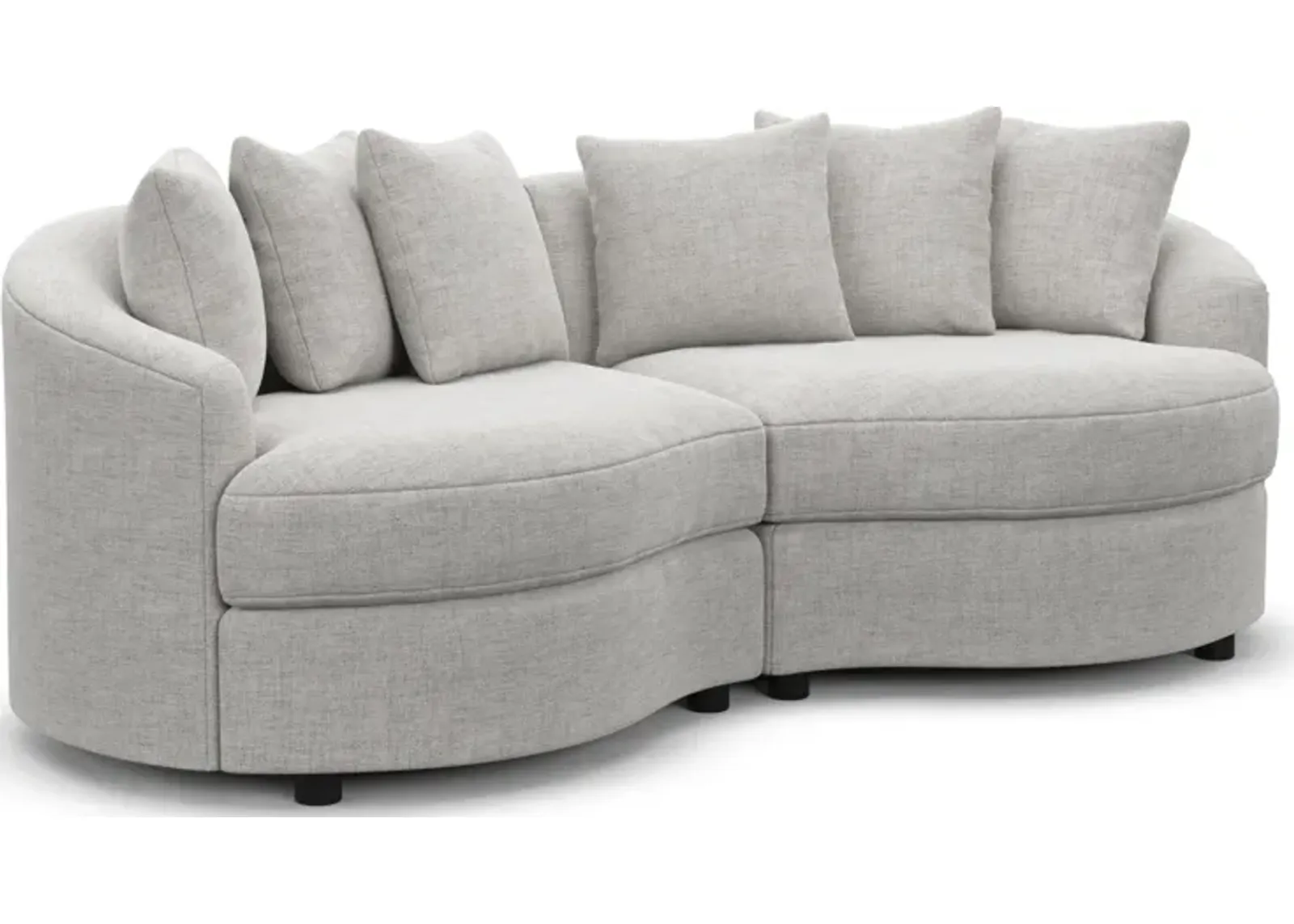 Allegra Foam Comfort 2-Piece Sectional - Adario Fog