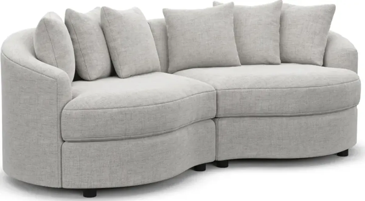 Allegra Foam Comfort 2-Piece Sectional - Adario Fog