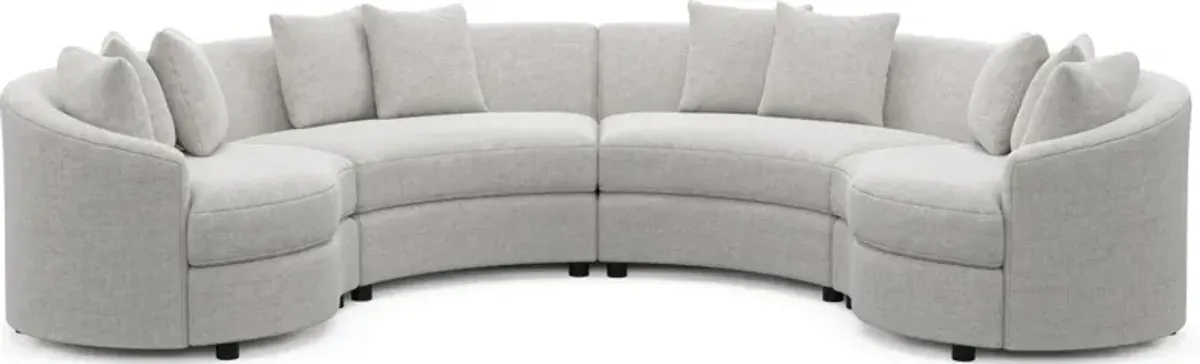 Allegra Foam Comfort 4-Piece Sectional - Adario Fog