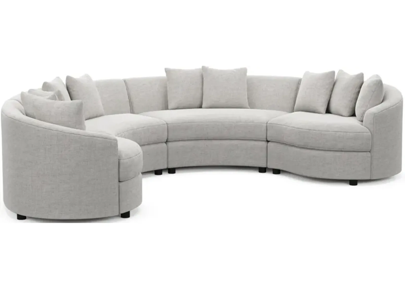 Allegra Foam Comfort 4-Piece Sectional - Adario Fog