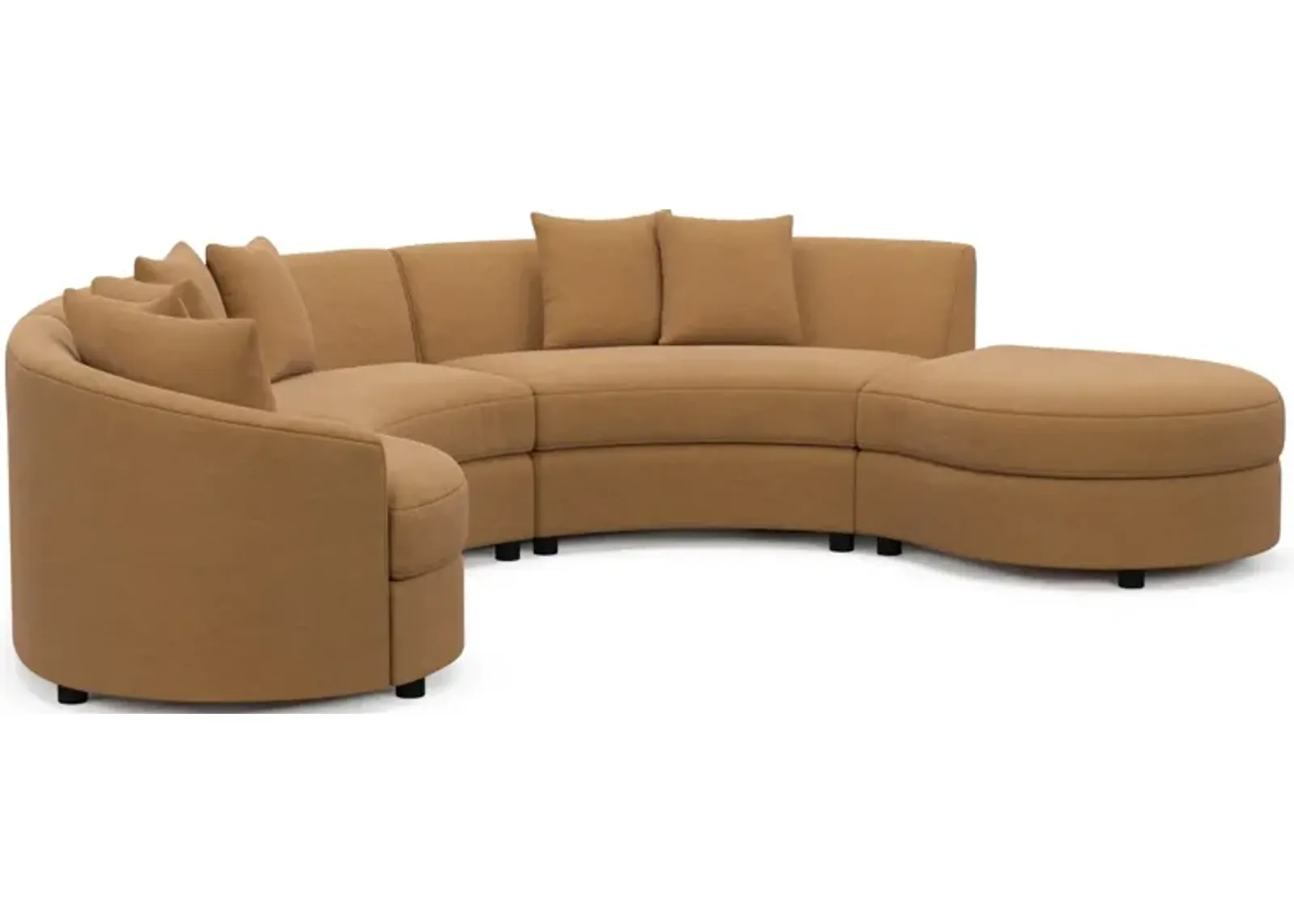 Allegra Foam Comfort 4-Piece Sectional with Right-Facing Chaise - Merrimac Topaz