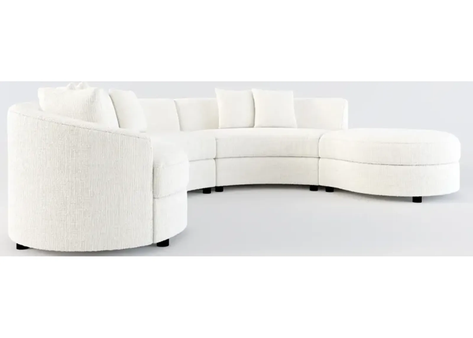 Allegra Foam Comfort 4-Piece Sectional with Right-Facing Chaise - Bantu Pearl