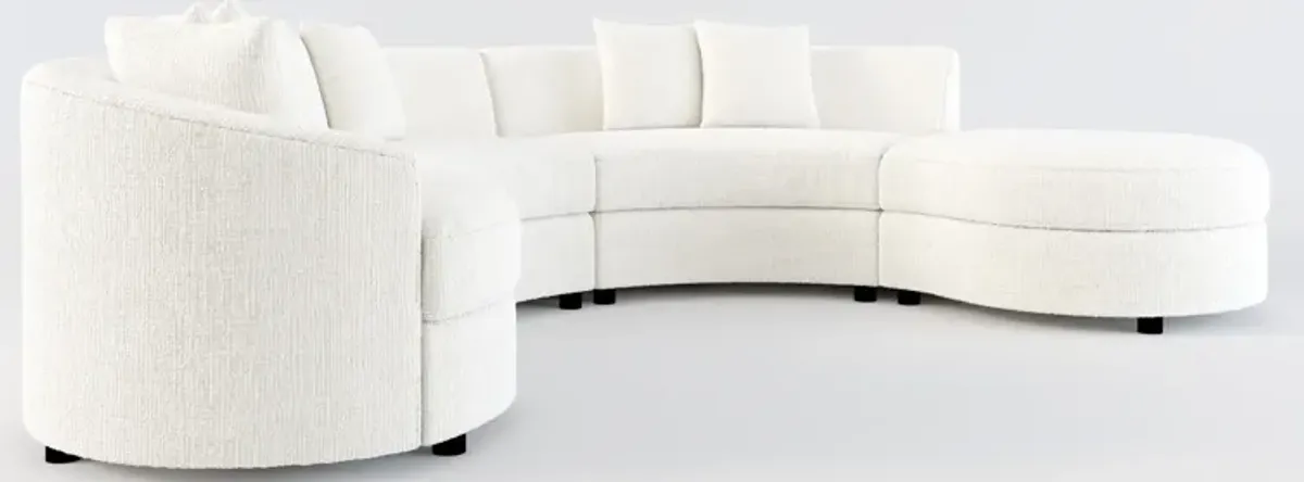 Allegra Foam Comfort 4-Piece Sectional with Right-Facing Chaise - Bantu Pearl