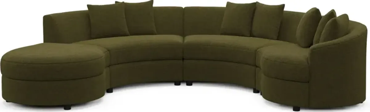 Allegra Foam Comfort Sectional - Midcentury Peat