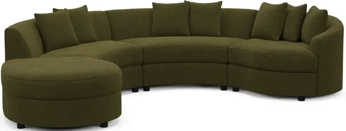 Allegra Foam Comfort Sectional - Midcentury Peat