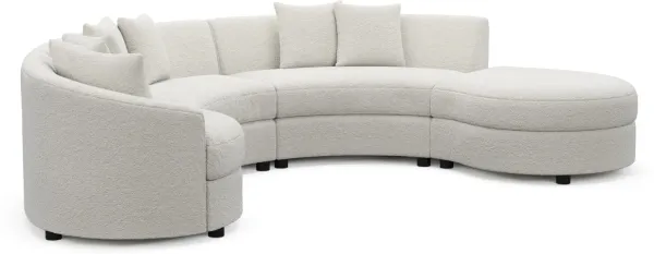 Allegra Foam Comfort Sectional - Texel Gray