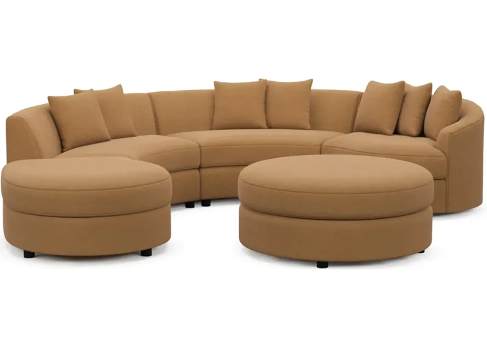 Allegra Foam Comfort 4-Piece Sectional with Left-Facing Chaise and Ottoman - Merrimac Topaz