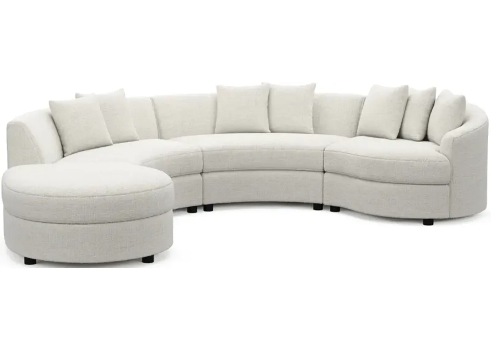 Allegra Foam Comfort 4-Piece Sectional with Left-Facing Chaise - Bantu Pearl