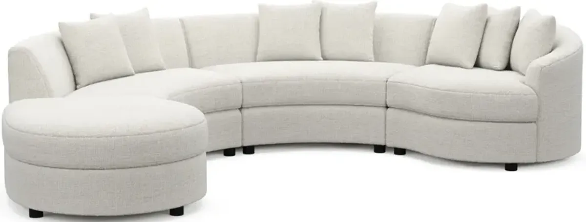 Allegra Foam Comfort 4-Piece Sectional with Left-Facing Chaise - Bantu Pearl