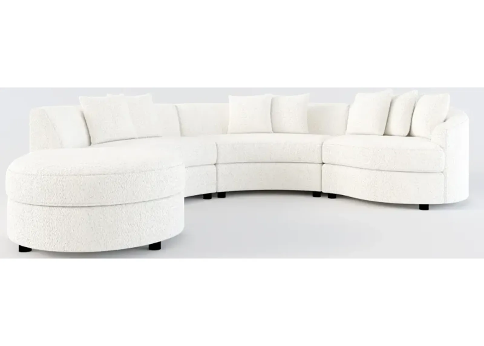 Allegra Foam Comfort 4-Piece Sectional with Left-Facing Chaise - River Rock Ivory