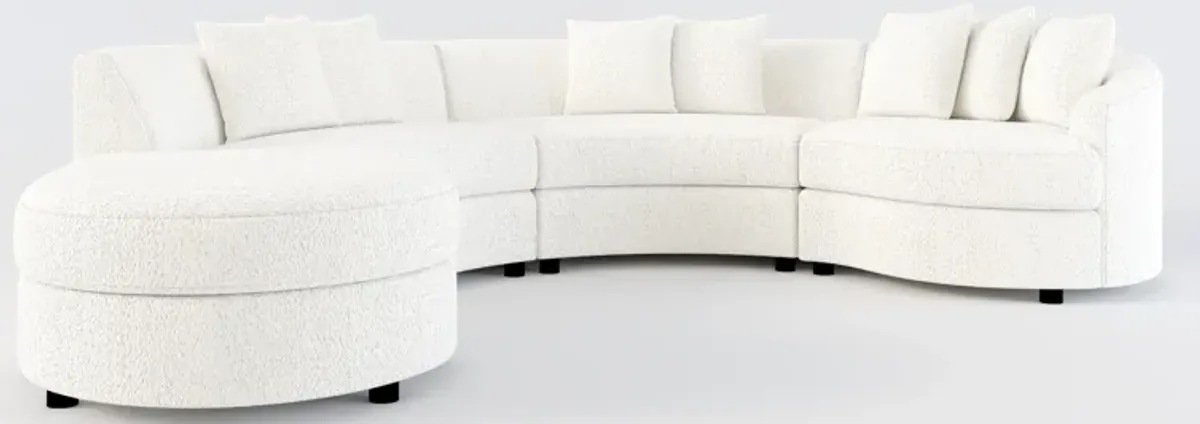 Allegra Foam Comfort 4-Piece Sectional with Left-Facing Chaise - River Rock Ivory