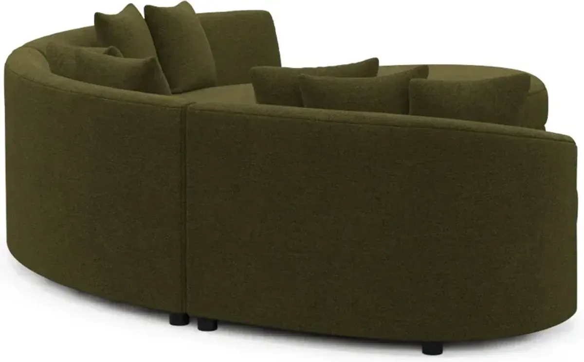 Allegra Foam Comfort Sectional - Midcentury Peat