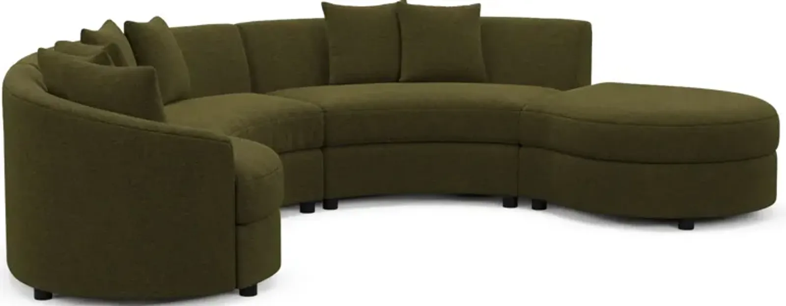 Allegra Foam Comfort Sectional - Midcentury Peat