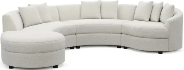 Allegra Foam Comfort Sectional - Texel Gray