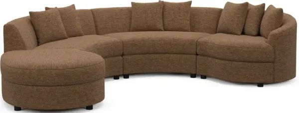 Allegra Foam Comfort Sectional - Balvi Truffle