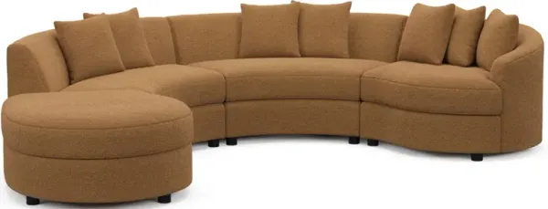 Allegra Foam Comfort Sectional - Nora Camel