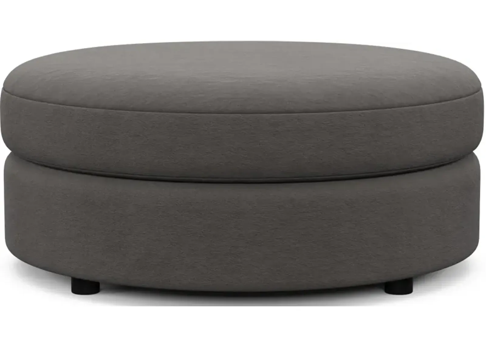 Allegra Foam Comfort Round Ottoman - Merrimac Ash