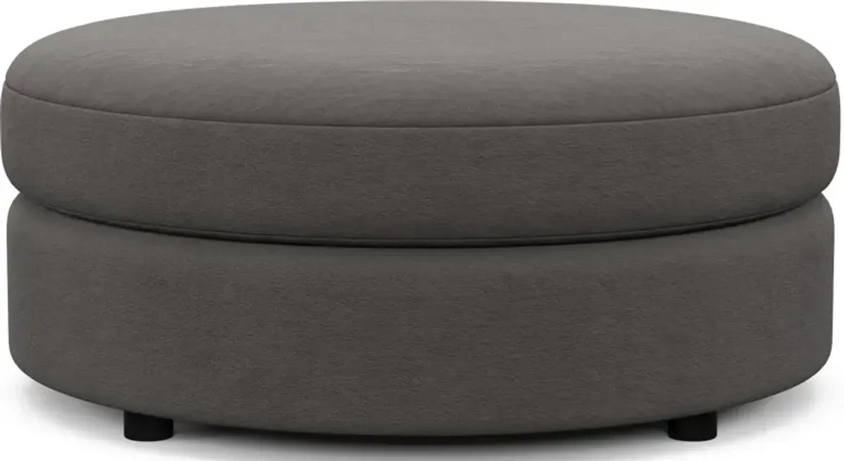 Allegra Foam Comfort Round Ottoman - Merrimac Ash