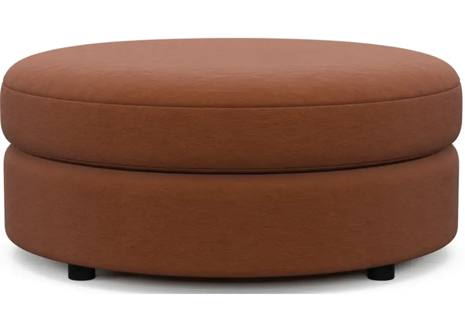 Allegra Foam Comfort Round Ottoman - Merrimac Brick