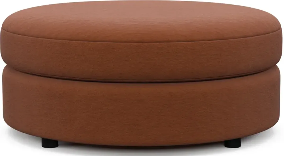 Allegra Foam Comfort Round Ottoman - Merrimac Brick