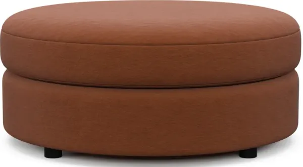 Allegra Foam Comfort Round Ottoman - Merrimac Brick