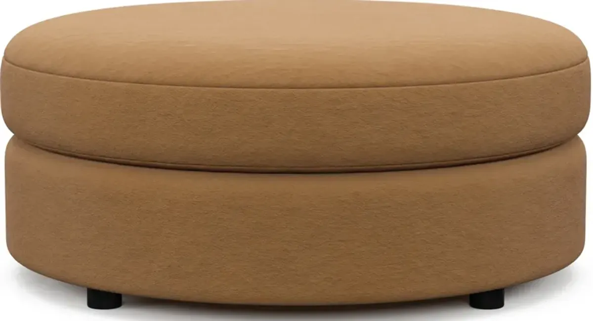 Allegra Foam Comfort Round Ottoman - Merrimac Topaz