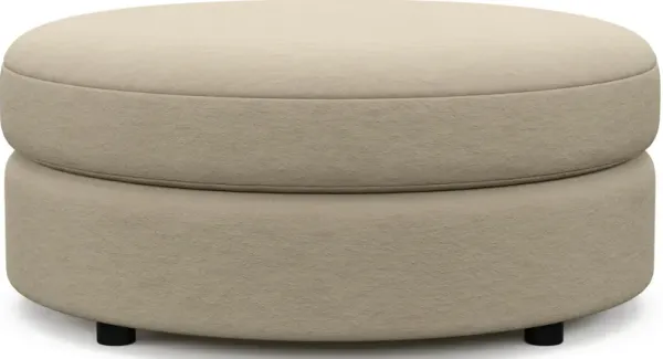 Allegra Foam Comfort Round Ottoman - Merrimac Ecru
