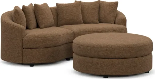 Allegra Foam Comfort Sectional - Balvi Truffle