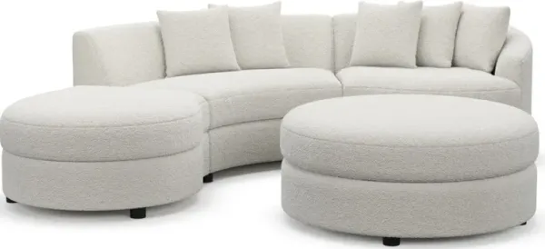 Allegra Foam Comfort Sectional - Texel Gray