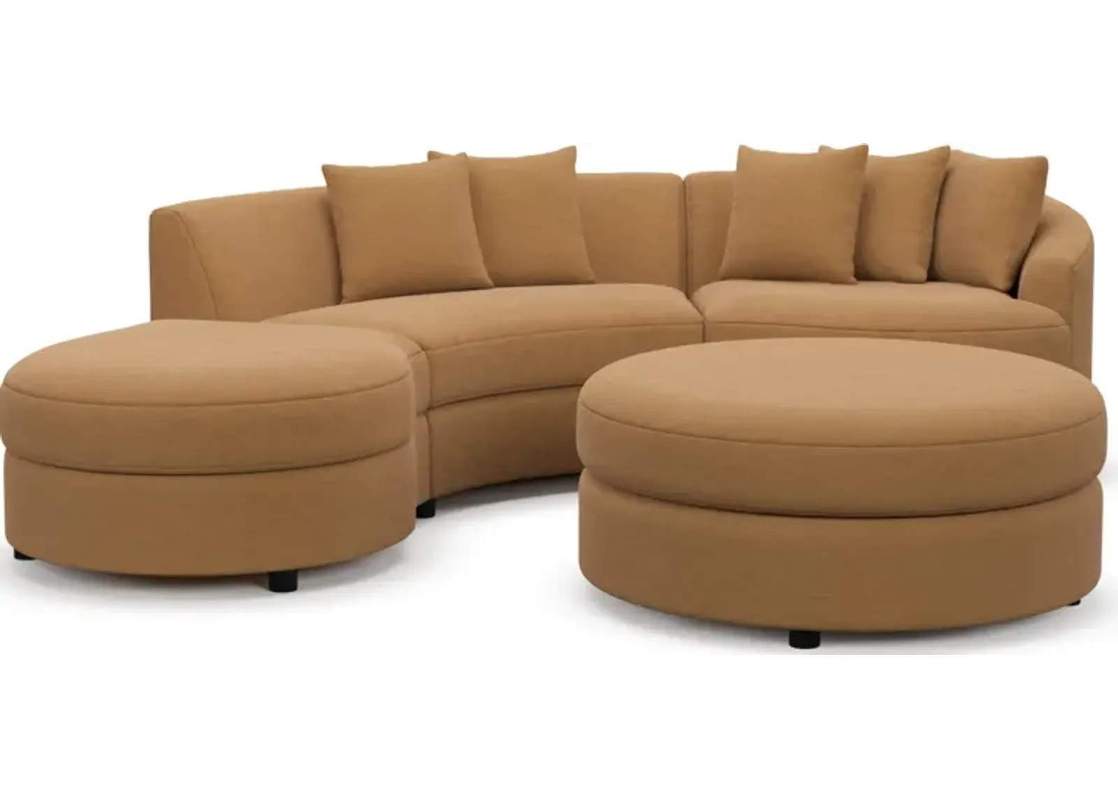 Allegra Foam Comfort 3-Piece Sectional with Left-Facing Chaise and Ottoman - Merrimac Topaz